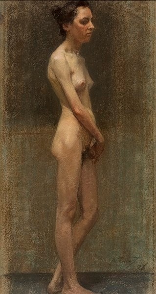女性裸体 Female nude，保罗马蒂奥波洛斯