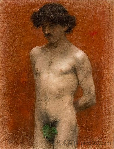 男性裸体 Male nude (1897)，保罗马蒂奥波洛斯