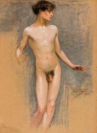 男性裸体 Male nude (1897)，保罗马蒂奥波洛斯