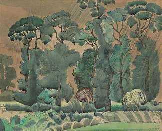 春天的风景 Spring Landscape (1914)，保罗·纳什