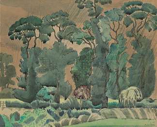 春天的风景 Spring Landscape (1914)，保罗·纳什