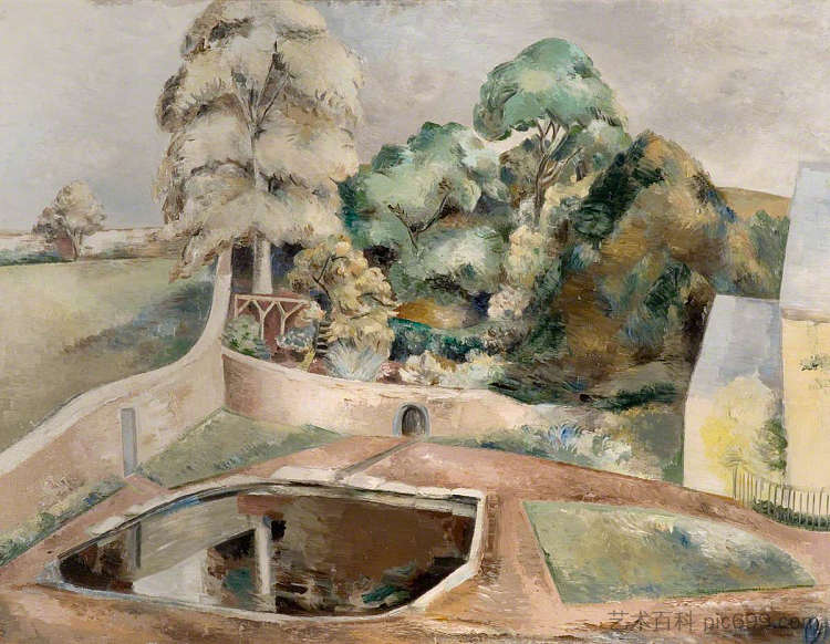 苏尔登的池塘 The Pond at Souldern (1926),保罗·纳什