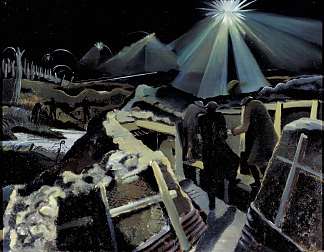 夜晚的伊普尔突出 The Ypres Salient at Night (1918)，保罗·纳什