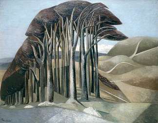 唐斯的木头 Wood on the Downs (1929)，保罗·纳什