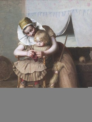 母亲帮助 Mothers help (1883)，保罗·皮尔