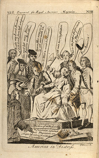 陷入困境的美国 America in Distress (1775)，保罗·列维尔