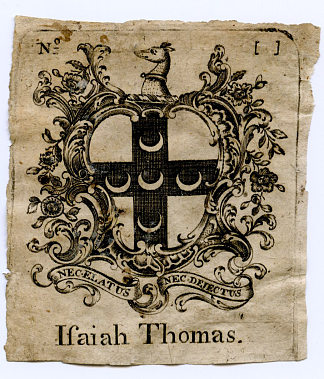 以赛亚·托马斯书版 Isaiah Thomas Bookplate (1769)，保罗·列维尔