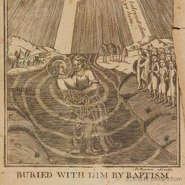 耶稣在约旦河与施洗约翰 Jesus in the Jordan River with John the Baptist，保罗·列维尔