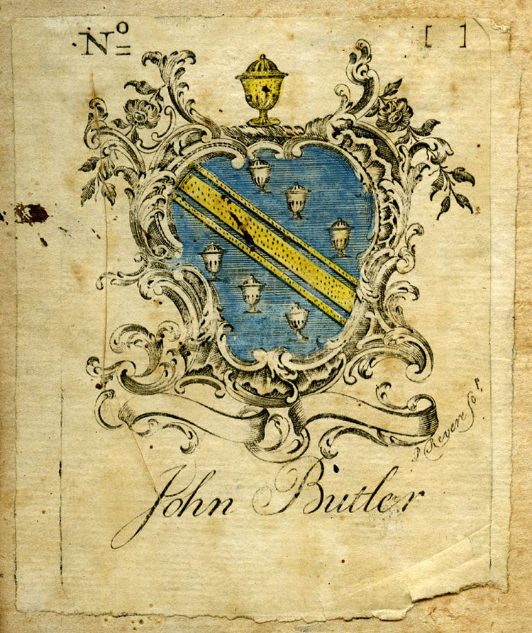 约翰·巴特勒书版 John Butler Bookplate，保罗·列维尔