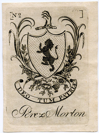 佩雷斯·莫顿书版 Perez Morton Bookplate (1784)，保罗·列维尔