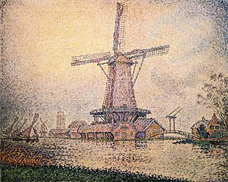 伊丹的荷兰磨坊 Dutch Mill at Edam (c.1898)，保罗·西涅克