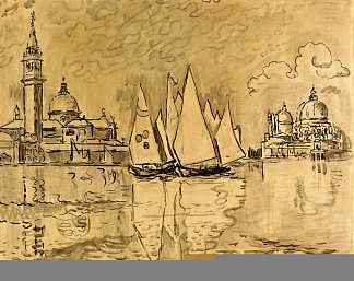 学习威尼斯，早晨 Study for Venice, Morning (c.1908)，保罗·西涅克