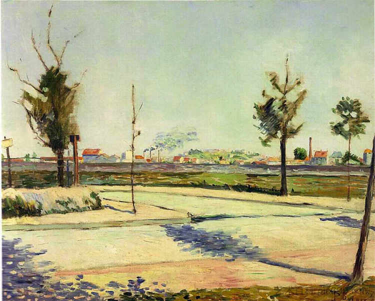 热讷维耶之路 The Road to Gennevilliers (1883)，保罗·西涅克