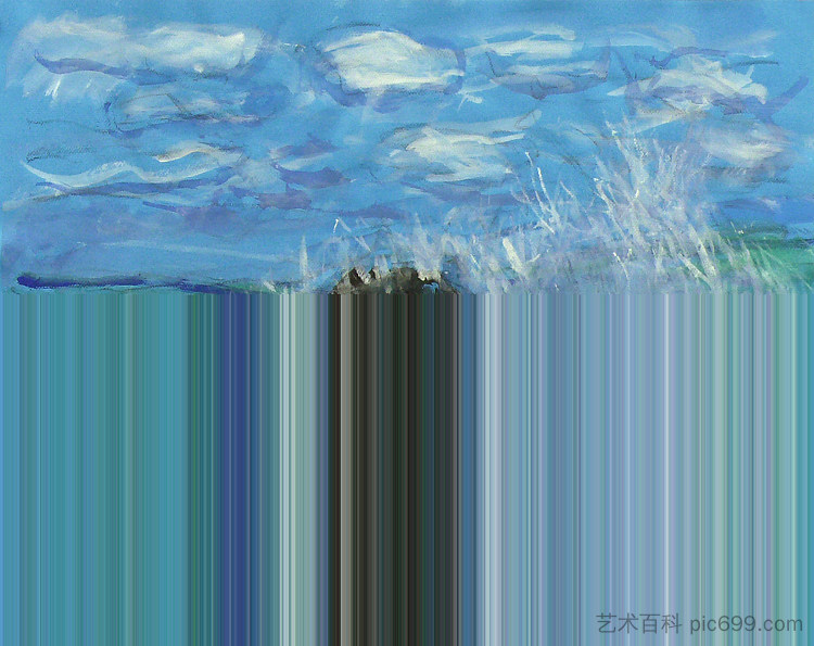 法国小达尔斯附近诺曼底海岸的海景 Seascape at the coast of Normandy near Petit Dalles, France (2007; Petit dalles,France ),保罗沃纳