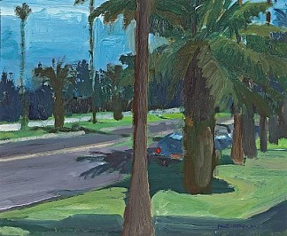 树木景观，圣莫尼卡 Landscape with Trees, Santa Monica (1964)，保罗·沃纳
