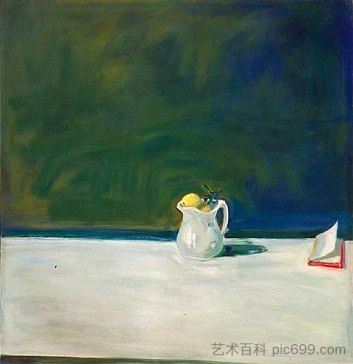 水壶、柠檬和书 Pitcher, Lemons and Book (1966)，保罗·沃纳