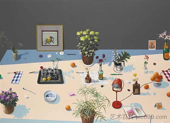 静物与印度微缩模型 Still Life with Indian Miniature (1980)，保罗·沃纳