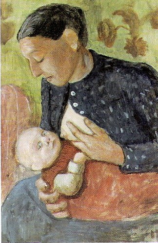 宝拉·莫德松-贝克尔的母乳喂养母亲 Breastfeeding mother of Paula Modersohn-Becker (1902)，保拉·莫德索恩·贝克尔