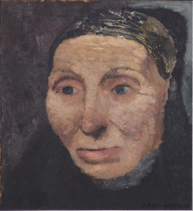 一个农妇的头 Head of a Peasant Woman (c.1903),保拉·莫德索恩·贝克尔