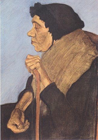 老盲妇 Old blind woman (c.1899)，保拉·莫德索恩·贝克尔