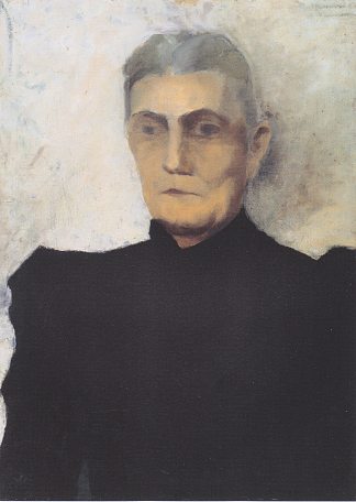 一个老妇人的肖像 Portrait of an old woman (c.1898)，保拉·莫德索恩·贝克尔
