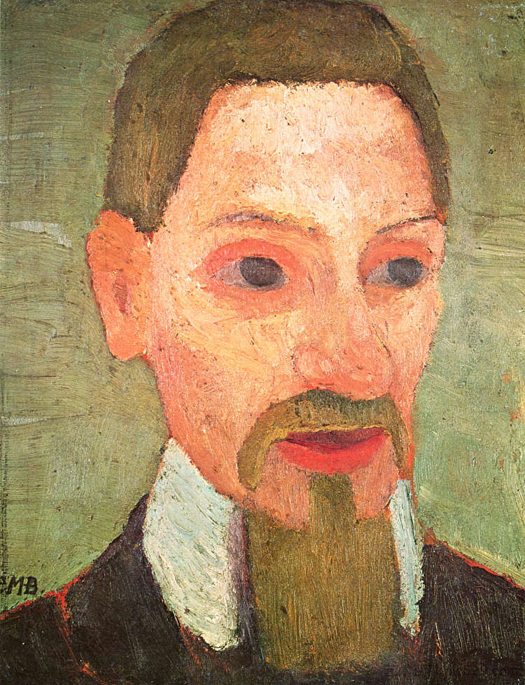 莱纳·玛丽亚·里尔克的肖像 Portrait of Rainer Maria Rilke (1906)，保拉·莫德索恩·贝克尔