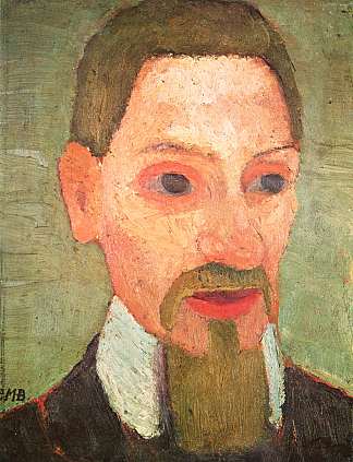 莱纳·玛丽亚·里尔克的肖像 Portrait of Rainer Maria Rilke (1906)，保拉·莫德索恩·贝克尔