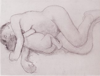 躺着的母亲和孩子 Reclining Mother and Child (1906)，保拉·莫德索恩·贝克尔