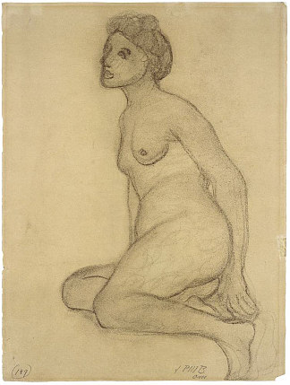 坐着的女性裸体 Seated Female Nude (1905)，保拉·莫德索恩·贝克尔