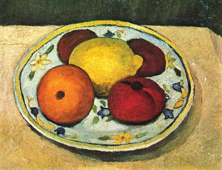 柠檬、橙子和番茄静物 Still life with lemon, orange and tomato (1903)，保拉·莫德索恩·贝克尔