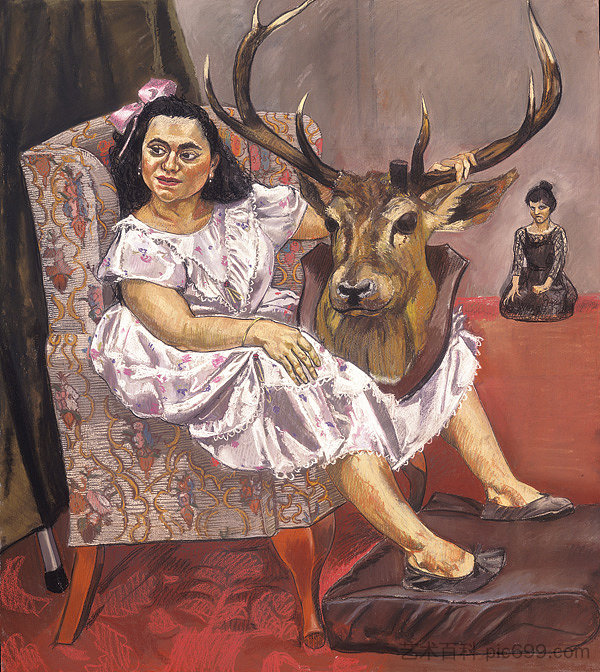 白雪公主玩弄父亲的奖杯 Snow White Playing with her Father's Trophies (1995),保拉·雷戈