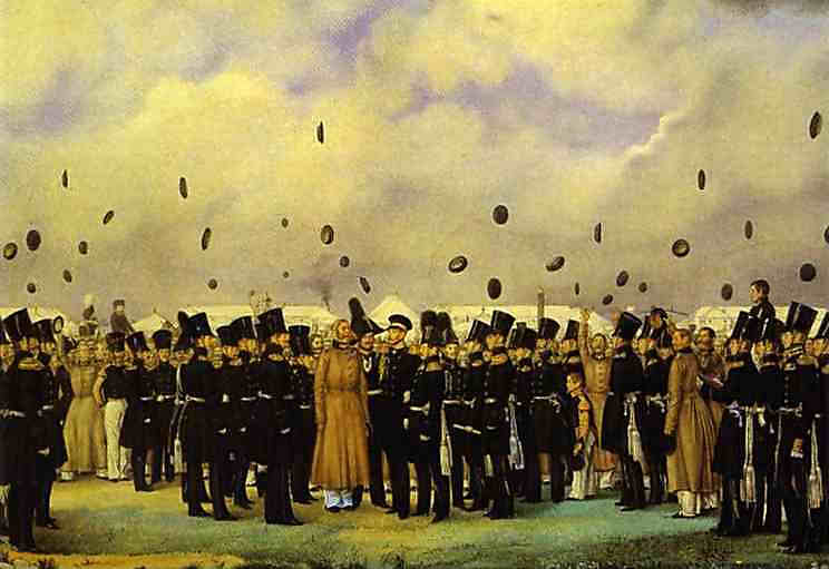 1837 年 7 月 8 日,米哈伊尔·巴甫洛维奇大公参观芬兰帝国近卫军团营地 Grand Duke Mikhail Pavlovich Visiting the Camp of the Finland Regiment of Imperial Guards on July 8, 1837 (1837 - 1838),帕威尔·费多托夫