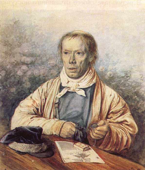 艺术家的父亲A.I.费多托夫的肖像 Portrait of A. I. Fedotov, the Artist's Father (1837)，帕威尔·费多托夫