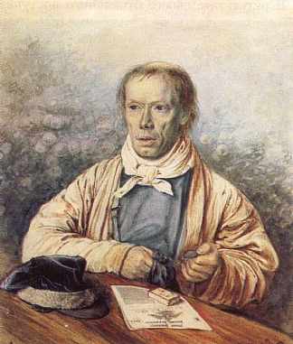 艺术家的父亲A.I.费多托夫的肖像 Portrait of A. I. Fedotov, the Artist’s Father (1837)，帕威尔·费多托夫