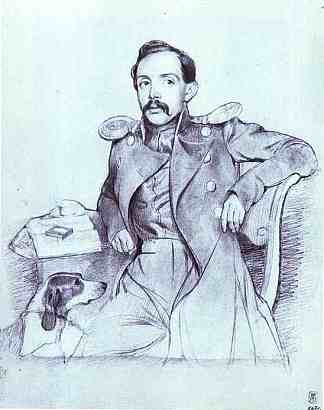 利沃夫中尉的肖像 Portrait of Lieutenant Lvov (1846)，帕威尔·费多托夫
