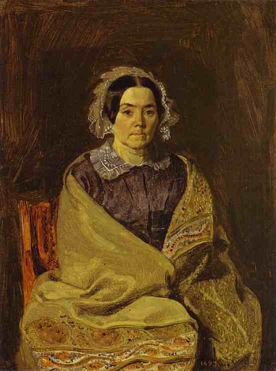 N.P.切尔尼绍娃的肖像 Portrait of N. P. Chernyshova (1846 - 1847)，帕威尔·费多托夫