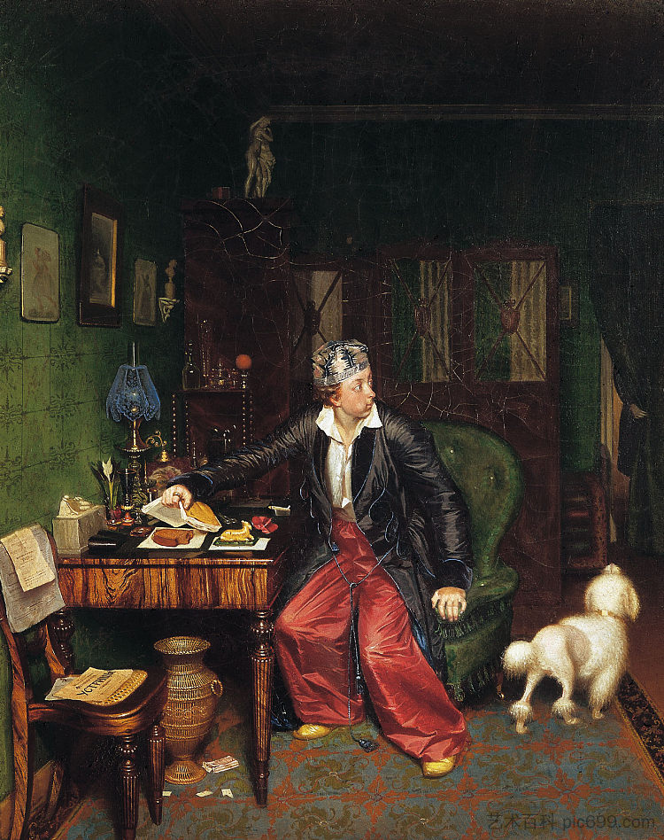 贵族早餐 The Aristocrat's Breakfast (1849 - 1850; Russian Federation  )，帕威尔·费多托夫