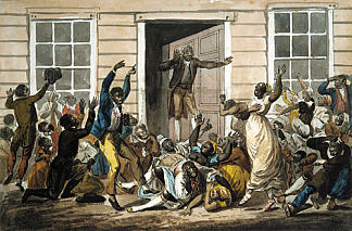 黑人卫理公会教徒举行祈祷会 Black Methodists Holding a Prayer Meeting (c.1812; Philadelphia,United States                     )，帕维尔斯文音