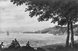 哈德逊河岸边的鲥鱼渔民 Shad Fishermen on the Shore of the Hudson River (c.1812; Philadelphia,United States                     )，帕维尔斯文音