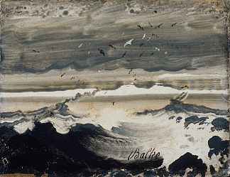 惊涛骇浪 Stormy Sea (c.1870; Norway                     )，佩德尔·鲍克