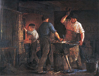 霍恩拜克的铁匠 Blacksmith at Hornbaek (1875)，佩德·塞韦林·克罗耳