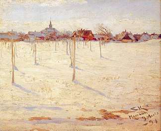 冬季的霍恩拜克 Hornbaek in Winter (1891)，佩德·塞韦林·克罗耳