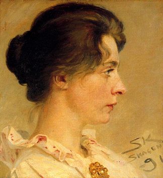 玛丽在个人资料中 Marie in Profile (1891)，佩德·塞韦林·克罗耳