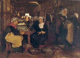 孔卡尔诺的妇女 Women of Concarneau (1879)，佩德·塞韦林·克罗耳