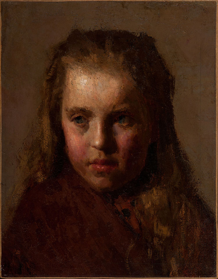 一个小女孩的头 Head of a little girl (c.1887)，佩利扎达沃尔佩多