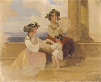 农家女孩——索伦托 Peasant Girls – Sorrento，彭里·威廉姆斯