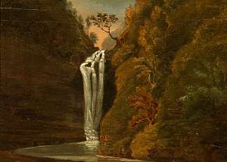 Eionon Garn on the Perddyn or Ysgwd or Scwd Fall， Neath Valley Eionon Garn on the Perddyn or Ysgwd or Scwd Fall, Neath Valley (1819)，彭里·威廉姆斯