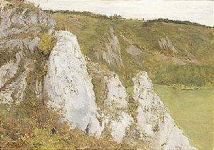 莱塞河的悬崖 The cliffs at the Lesse (1878)，佩里克尔斯·潘塔齐斯