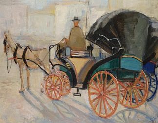 一辆马车 A horse-drawn carriage，佩里克里斯
