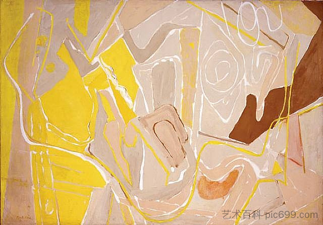 线条和颜色交织 Line and Color Interwoven (1950)，珀利·芬